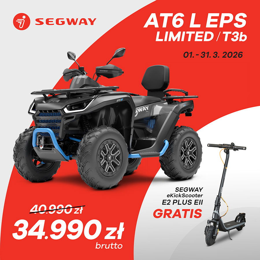 Segway AT6 L EPS lIMITED / T3b - SEGWAY eKickScooter E2 PLUS EII gratis